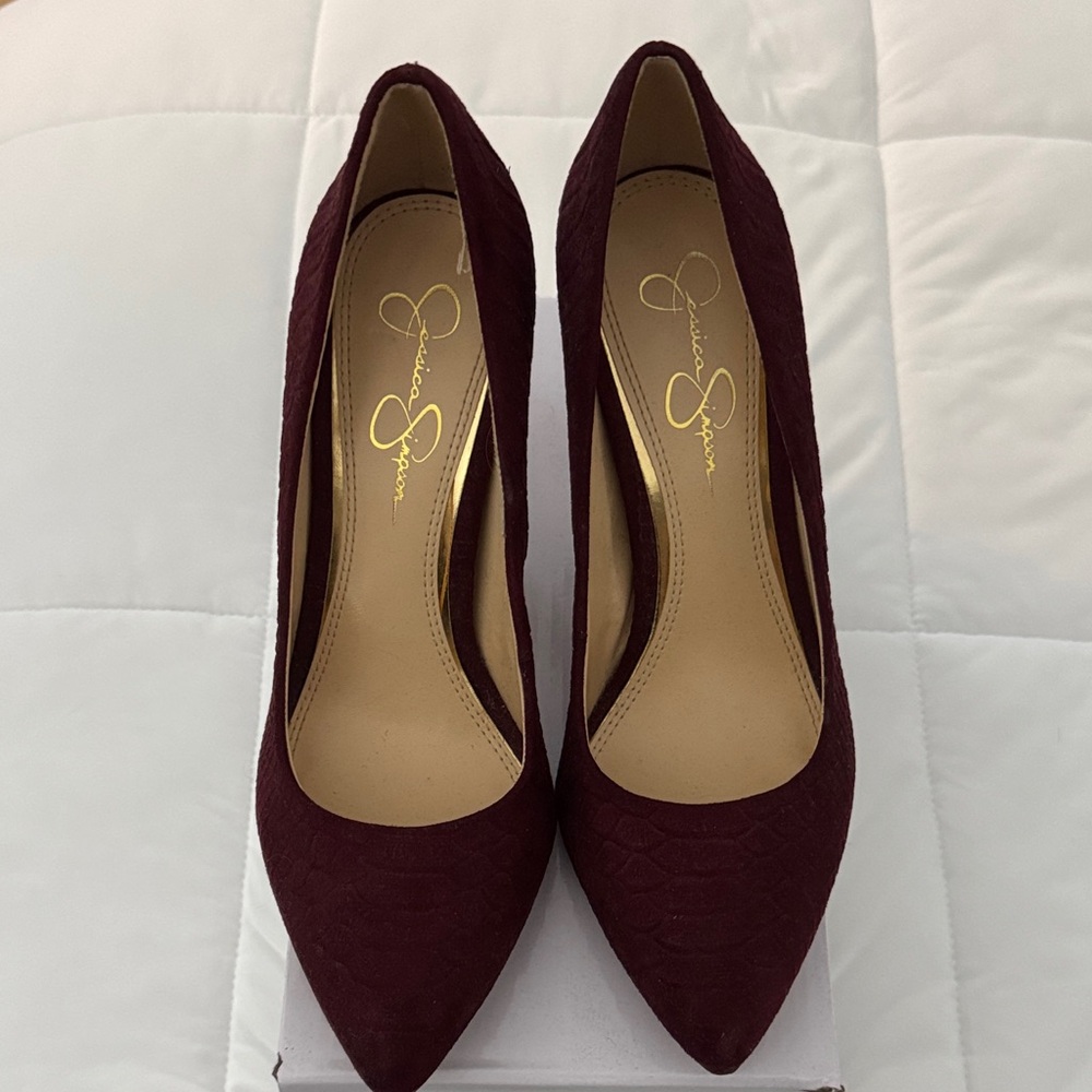 Jessica Simpson Deep Red Heels